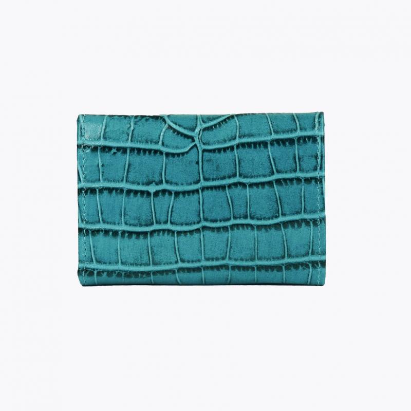 Starlet Vivid Compact Trifold Wallet - Aqua Croco thumbnail 5
