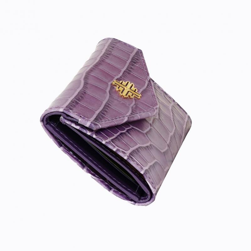 Starlet Vivid Compact Trifold Wallet - Lilac Croco thumbnail 3