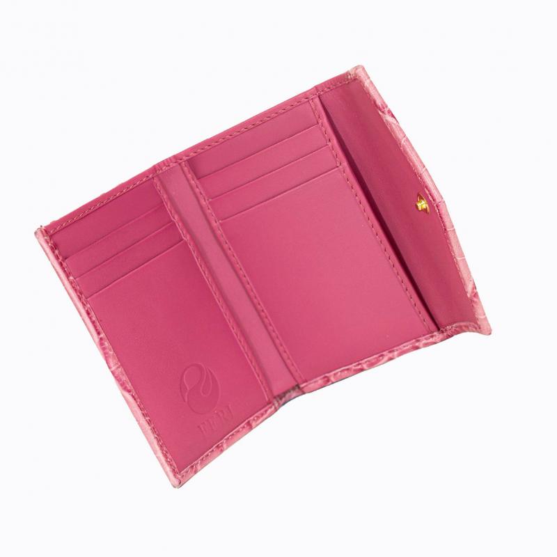 Starlet Vivid Compact Trifold Wallet - Fuchsia Croco thumbnail 4
