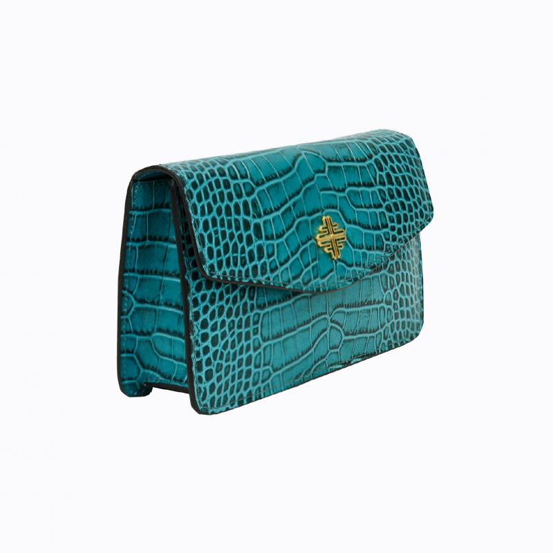 Starlet Vivid Clutch - Aqua Croco thumbnail 3