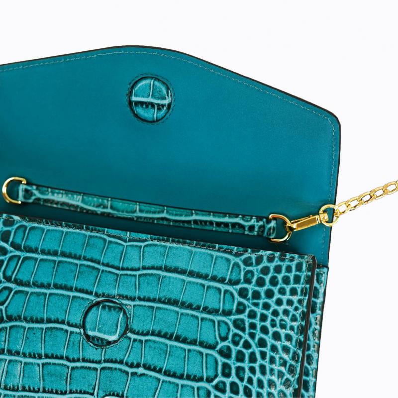 Starlet Vivid Clutch - Aqua Croco thumbnail 5