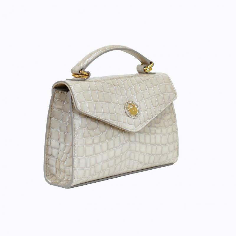 Royale Petit Handbag - Beige Croco  thumbnail 3