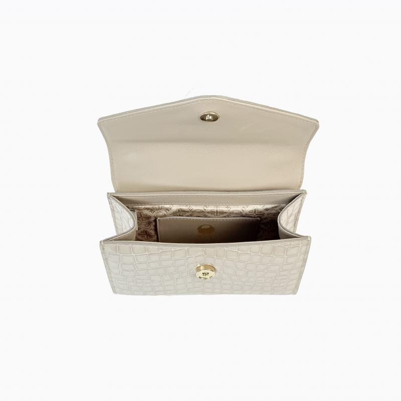 Royale Petit Handbag - Beige Croco  thumbnail 4