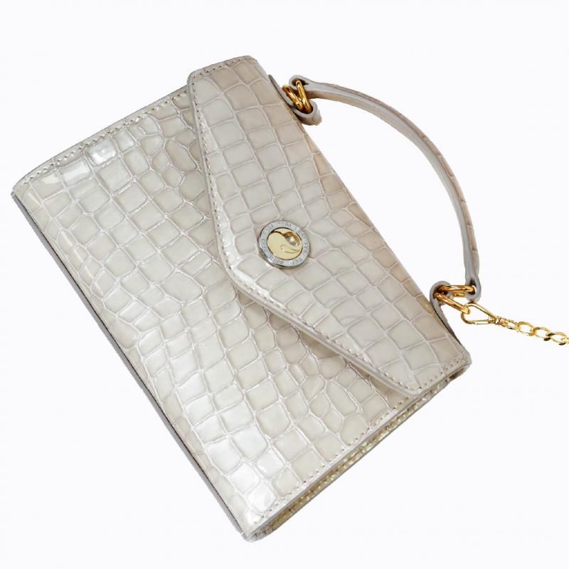Royale Petit Handbag - Beige Croco  thumbnail 6