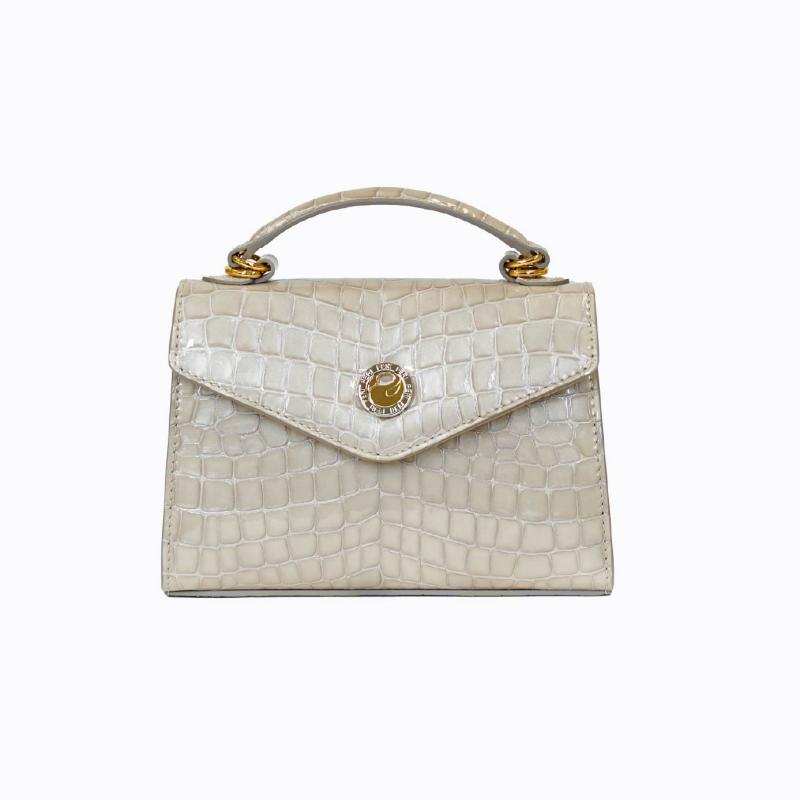Royale Petit Handbag - Beige Croco  thumbnail 7