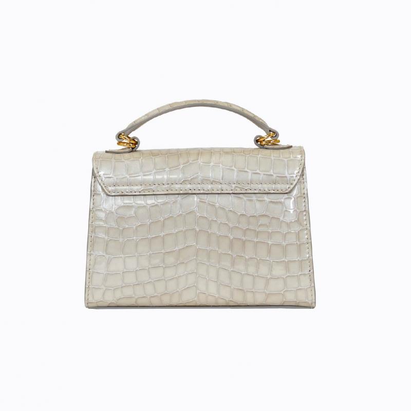 Royale Petit Handbag - Beige Croco  thumbnail 8