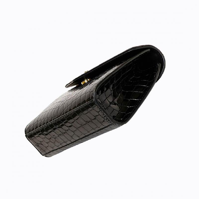 Royale Petit Handbag - Black Croco  thumbnail 5