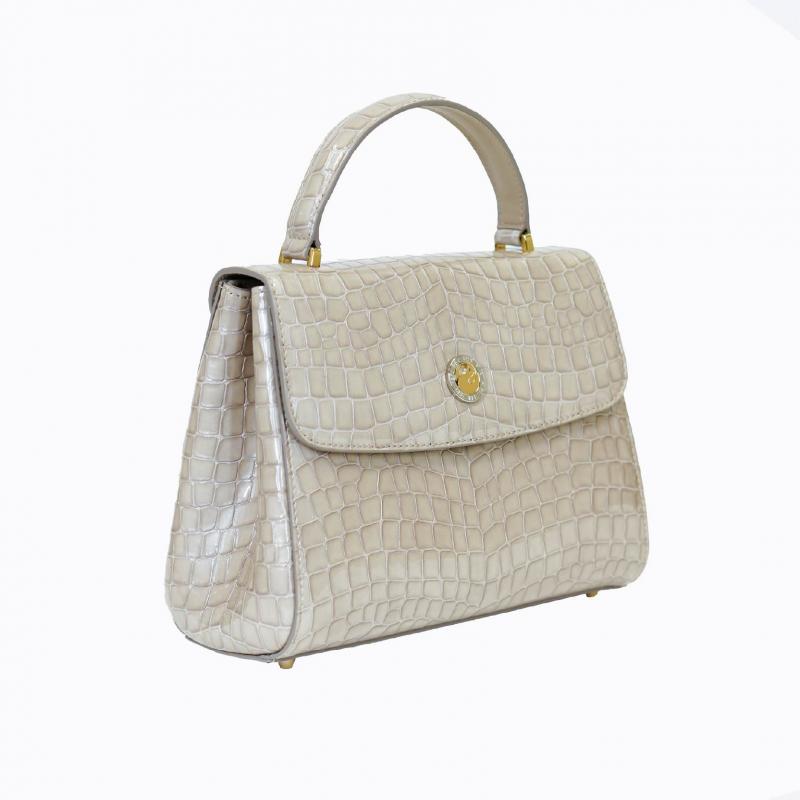 Royale Handbag - Beige Croco  thumbnail 3