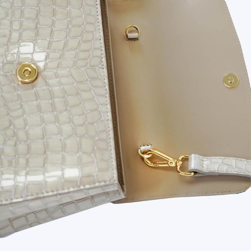 Royale Handbag - Beige Croco  thumbnail 5