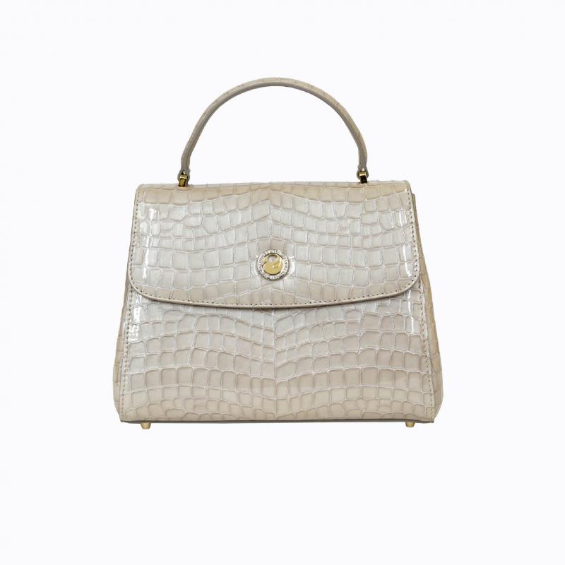 Royale Handbag - Beige Croco  thumbnail 6