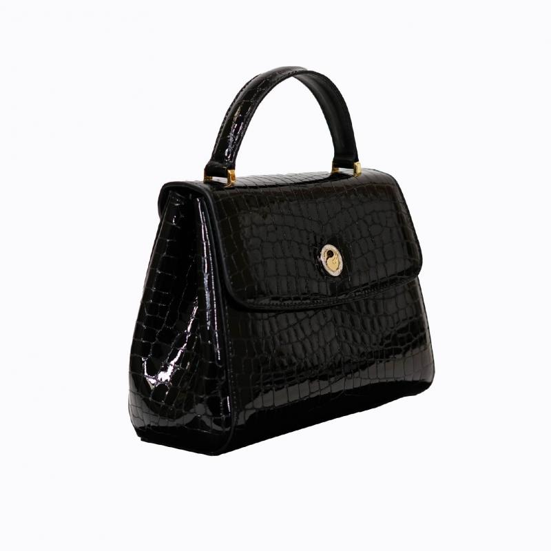 Royale Handbag - Black Croco thumbnail 3
