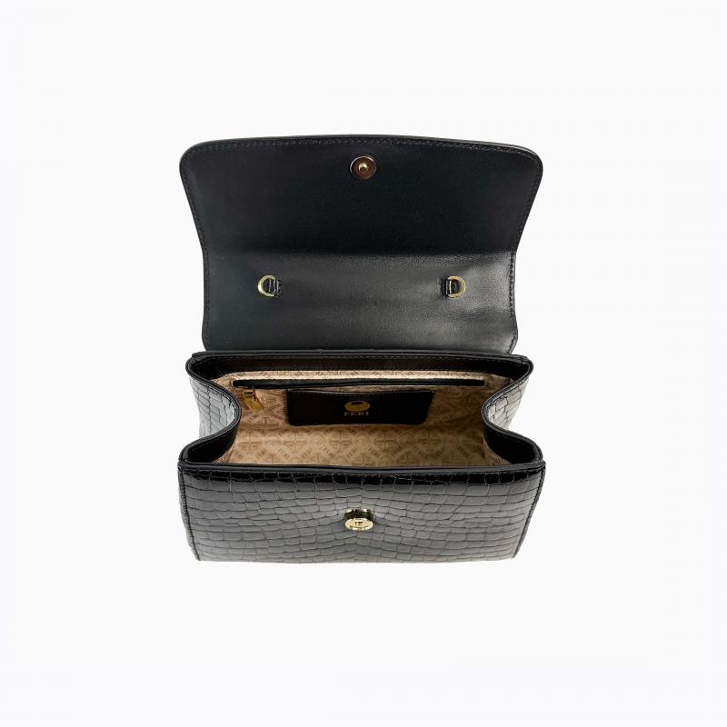 Royale Handbag - Black Croco thumbnail 4