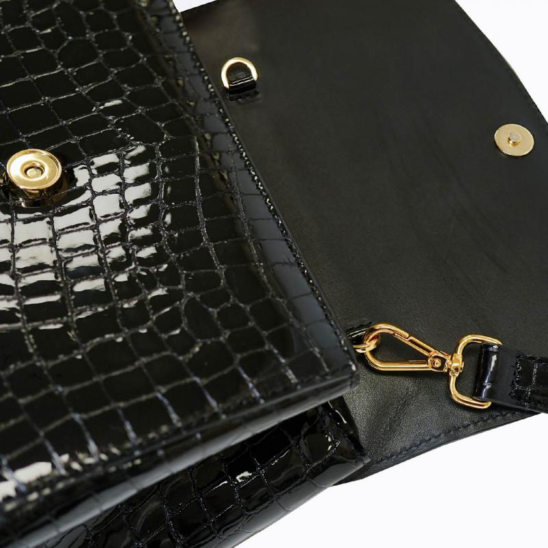 Royale Handbag - Black Croco thumbnail 5