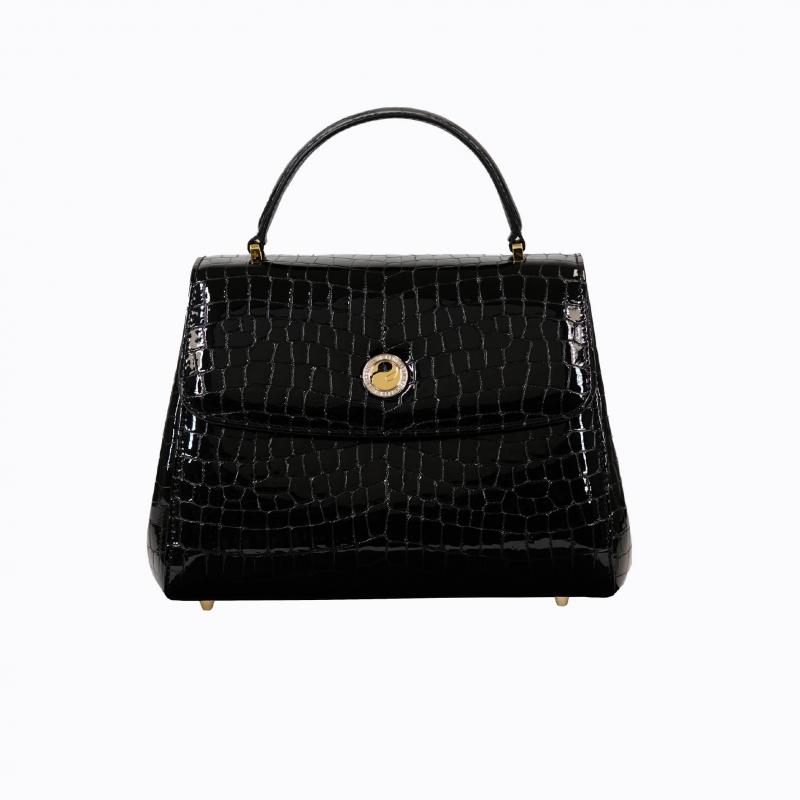 Royale Handbag - Black Croco thumbnail 6