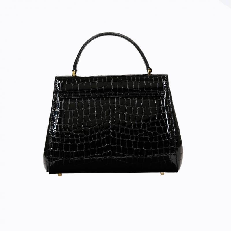 Royale Handbag - Black Croco thumbnail 7