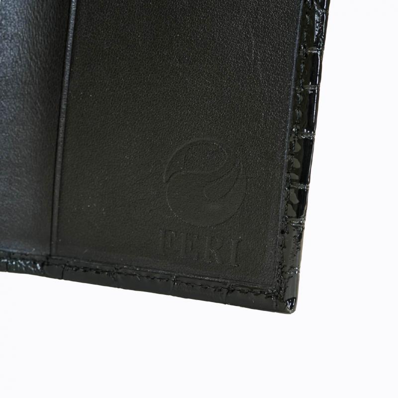 Royale Trifold Wallet - Black Croco thumbnail 4