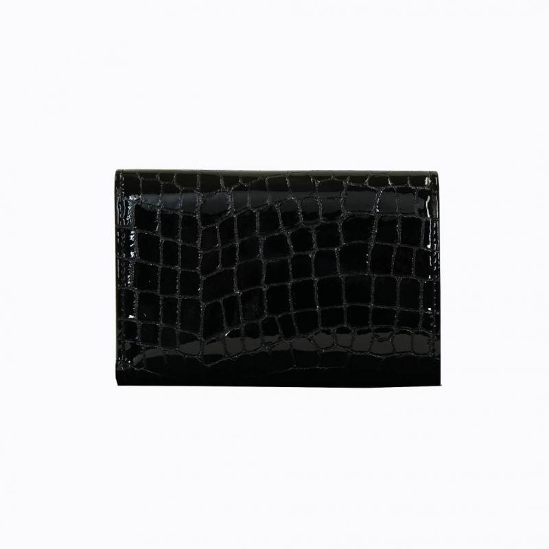 Royale Trifold Wallet - Black Croco thumbnail 5