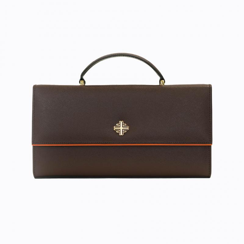 Cleo Slim Handbag - Espresso Saffiano thumbnail 8