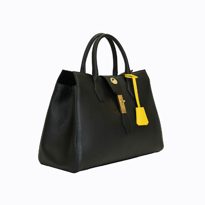 Cleo Cabas Handbag - Black Saffiano thumbnail 4