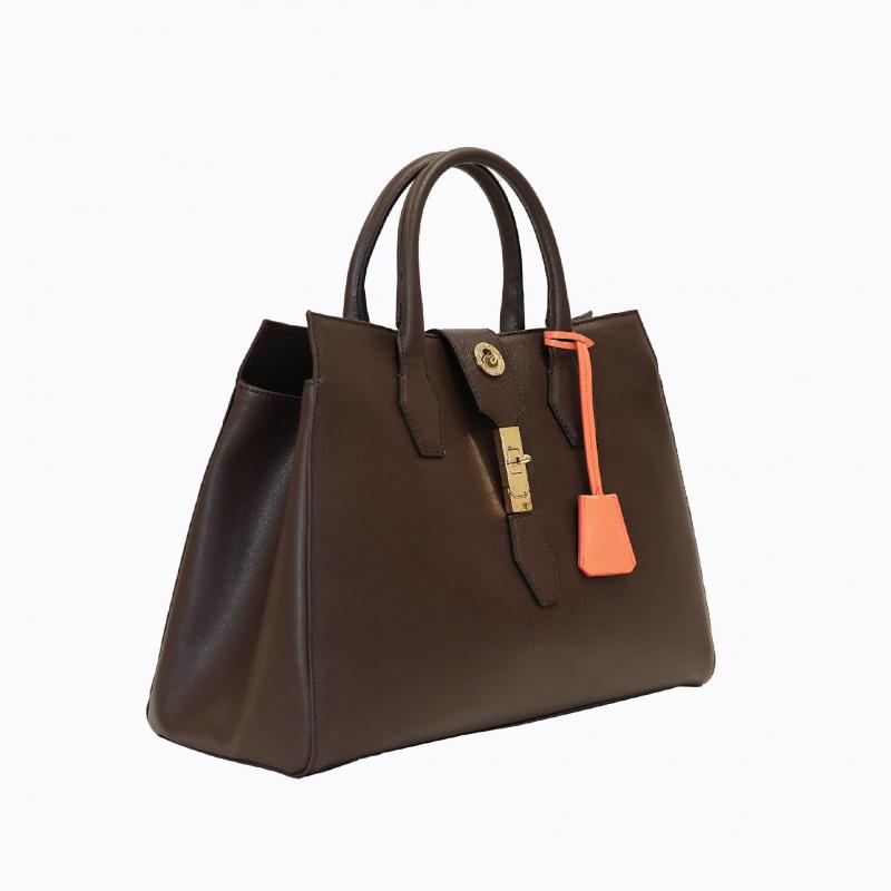 Cleo Cabas Handbag - Espresso Saffiano thumbnail 3