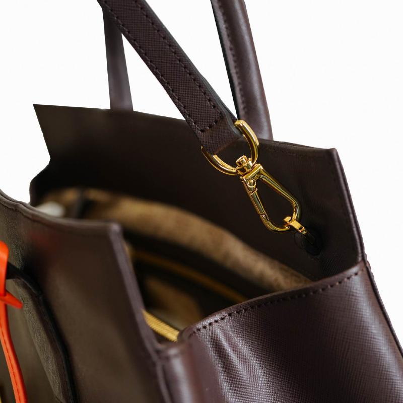 Cleo Cabas Handbag - Espresso Saffiano thumbnail 4