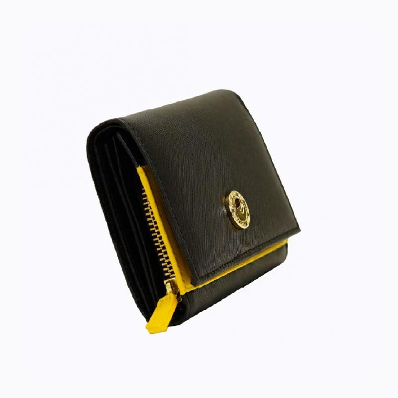 Cleo Trifold Wallet - Black Saffiano thumbnail 3