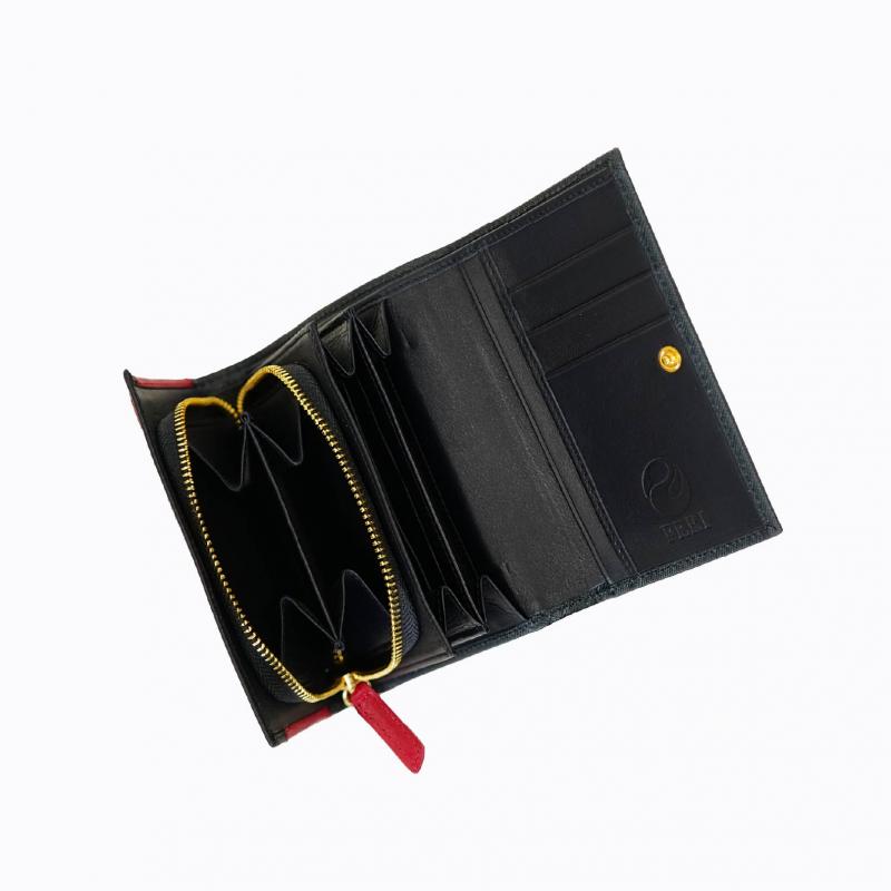 Cleo Trifold Wallet - Midnight Saffiano thumbnail 3