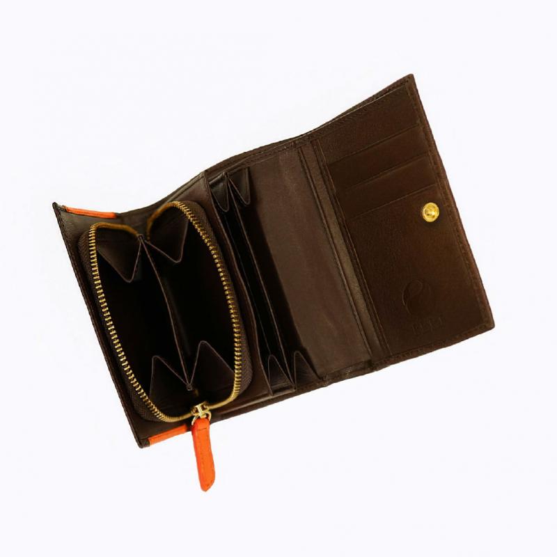 Cleo Trifold Wallet - Espresso Saffiano thumbnail 4
