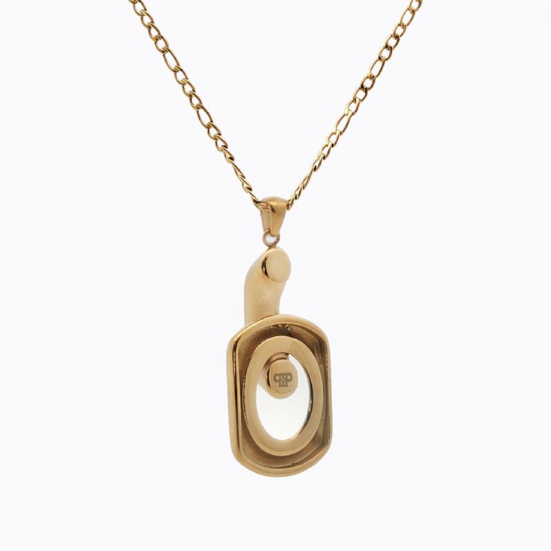 Intertwined Elegance Axis Necklace - Gold/Silver thumbnail 3