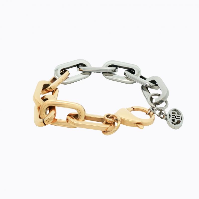 Intertwined Elegance Link Bracelet - Gold/Silver thumbnail 4