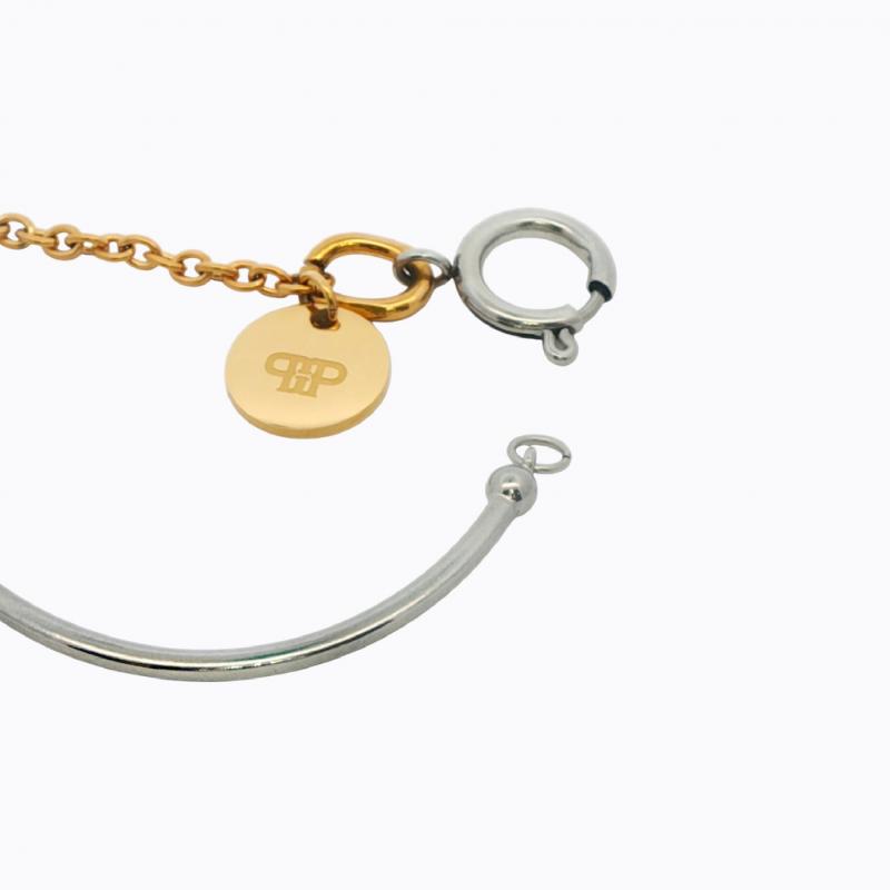 Intertwined Elegance Arc Bracelet - Gold/Silver thumbnail 3