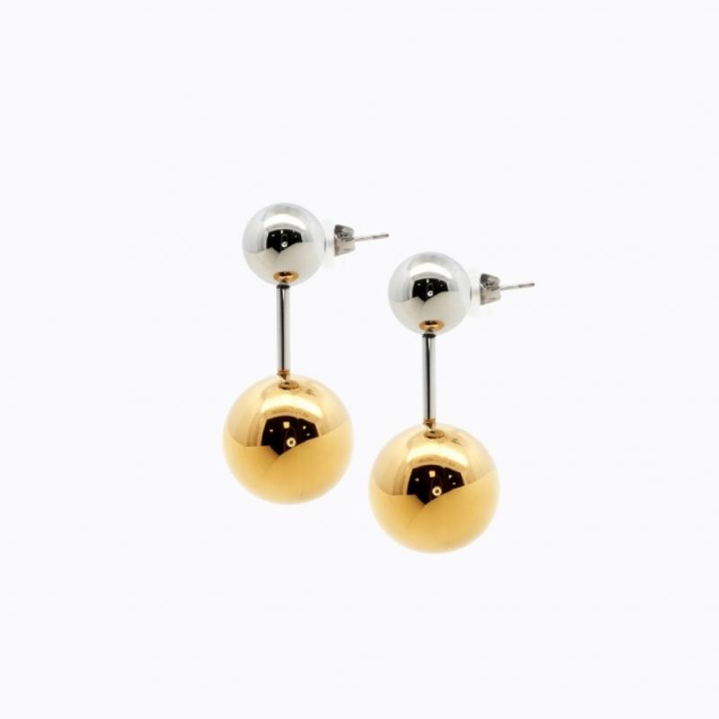 Intertwined Elegance Orbit Earrings - Gold/Silver thumbnail 3