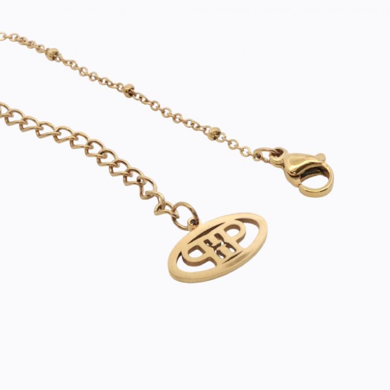 Flutter & Bow Charm Necklace - Gold thumbnail 4