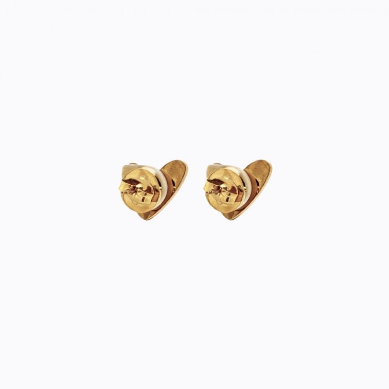 Heartfelt Elegance Stud Earrings - Gold thumbnail 3