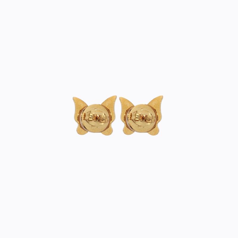 Flutter & Bow Butterfly Earrings - Gold thumbnail 4