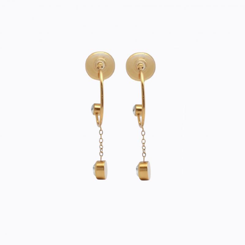 Luxe Minimalism Drop Earrings - Gold thumbnail 3