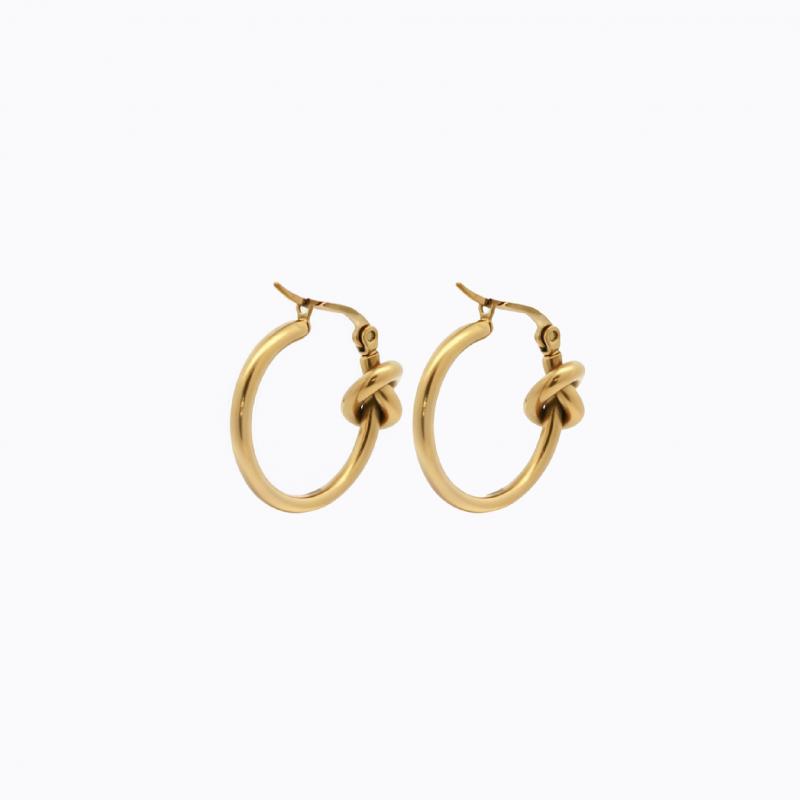 Luxe Minimalism Hoop Earrings - Gold thumbnail 3