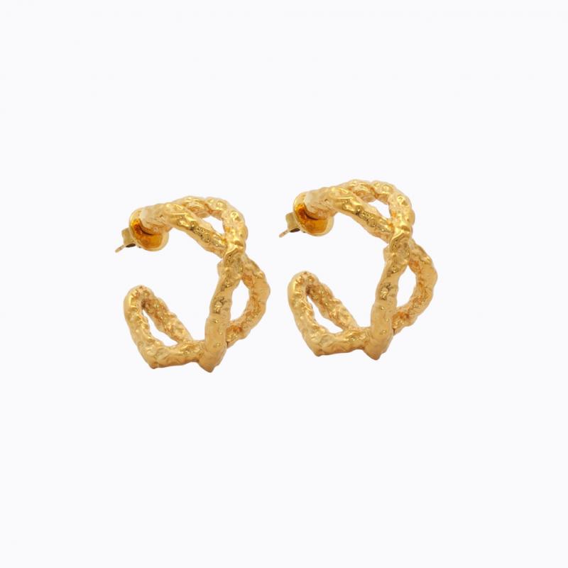 Flowing Artistry Earrings – Gold thumbnail 3