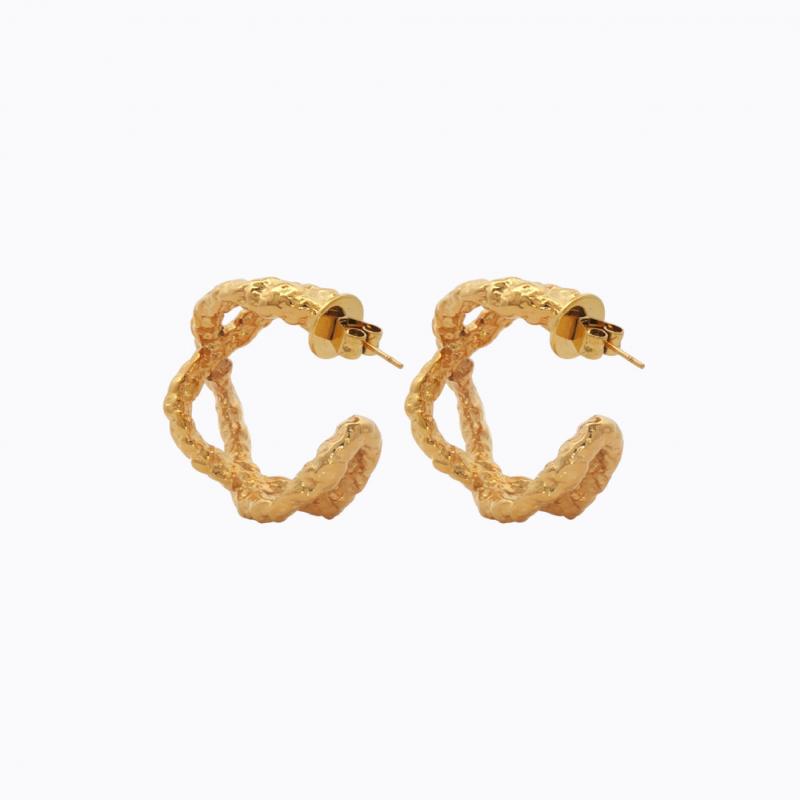 Flowing Artistry Earrings – Gold thumbnail 4