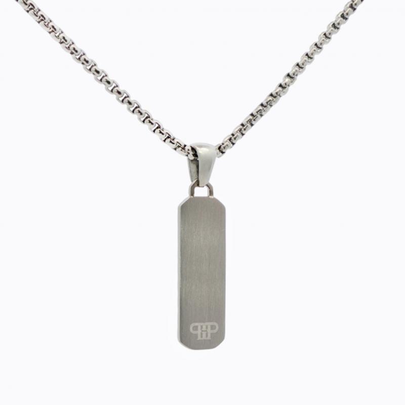 Heritage Amor Chevron Necklace - Silver/Black thumbnail 3