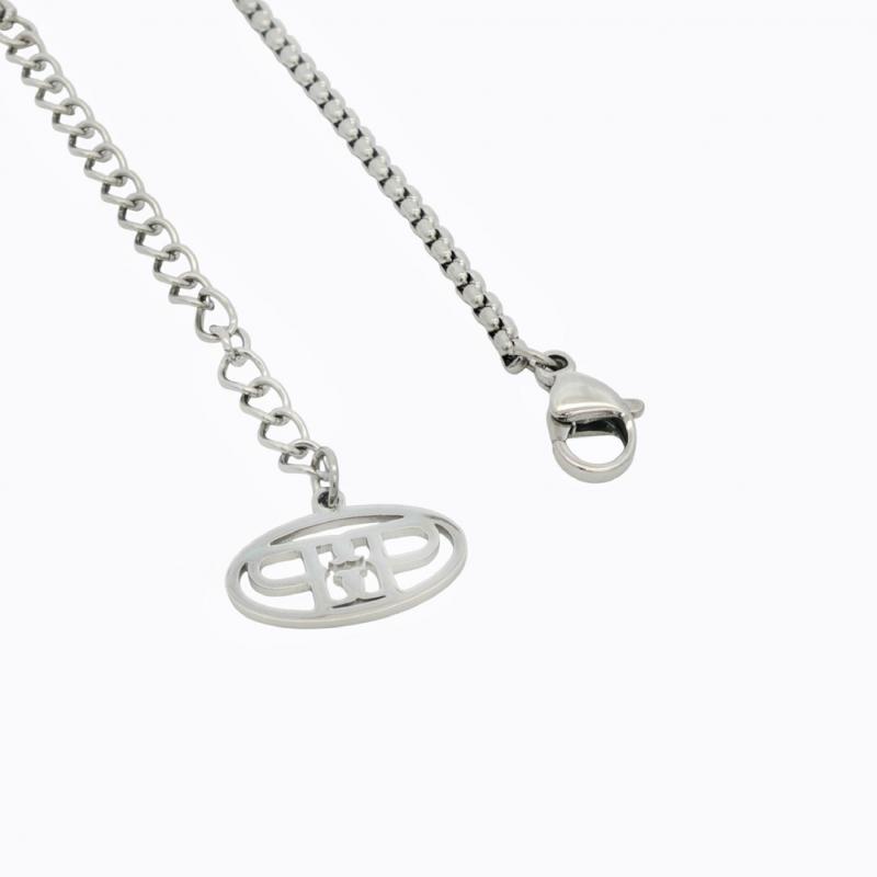 Heritage Amor Chevron Necklace - Silver/Black thumbnail 4