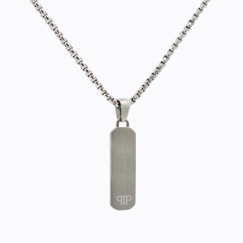 Heritage Amor Chevron Necklace - Silver/Blue thumbnail 3