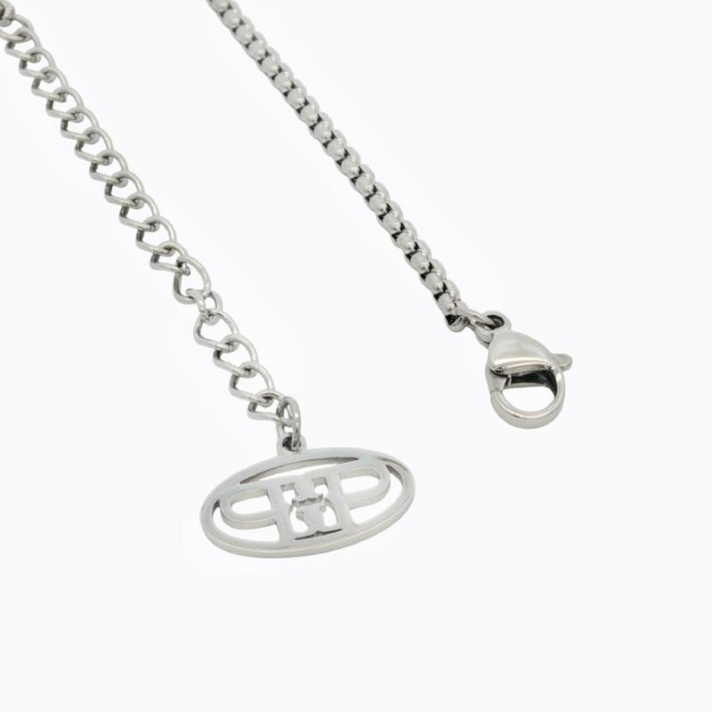 Heritage Amor Chevron Necklace - Silver/Blue thumbnail 4