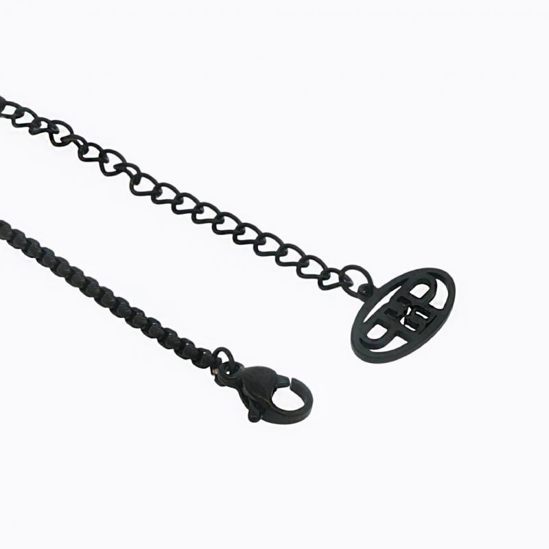 Heritage Amor Chevron Necklace - Black/Rose Gold thumbnail 4