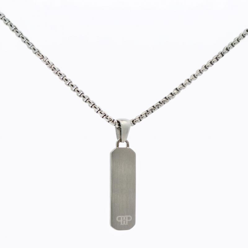 Heritage Amor Chevron Necklace - Silver thumbnail 3