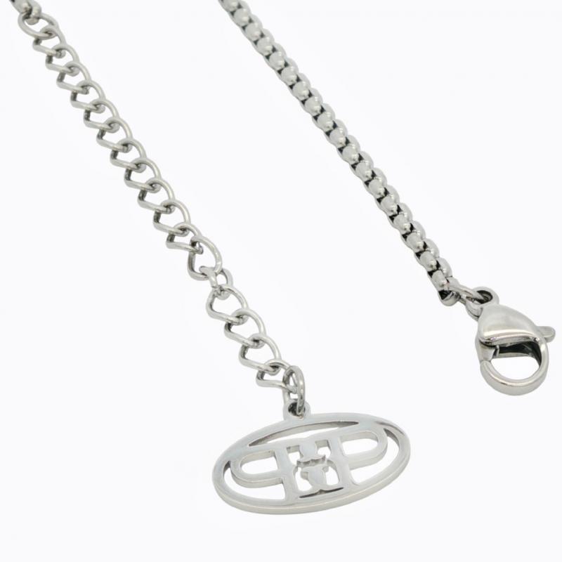 Heritage Amor Chevron Necklace - Silver thumbnail 4