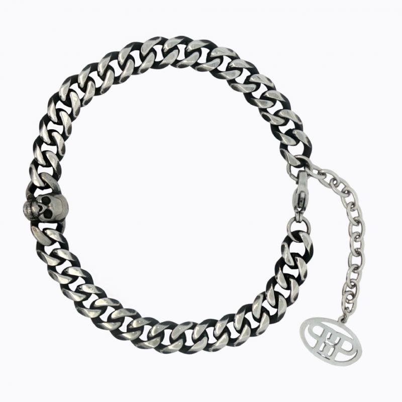 Fearless Adornments Skull Bracelet - Silver thumbnail 3
