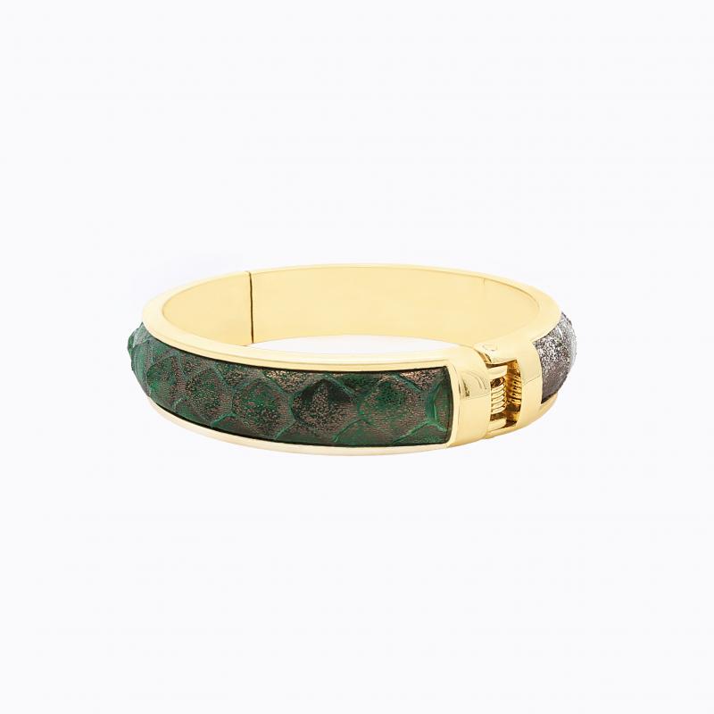 Exotic Python Bangle - Elf Green / Gray thumbnail 4