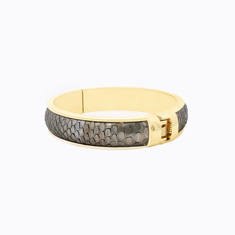 Exotic Python Bangle - Silver  thumbnail 3
