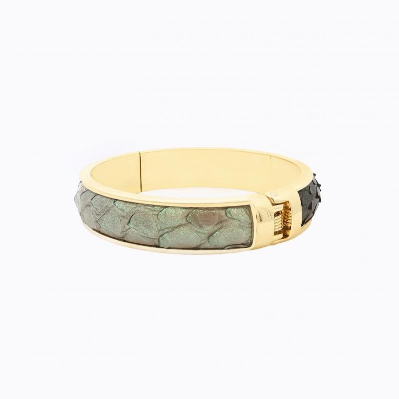 Exotic Python Bangle - Metallic Iguana Green thumbnail 3